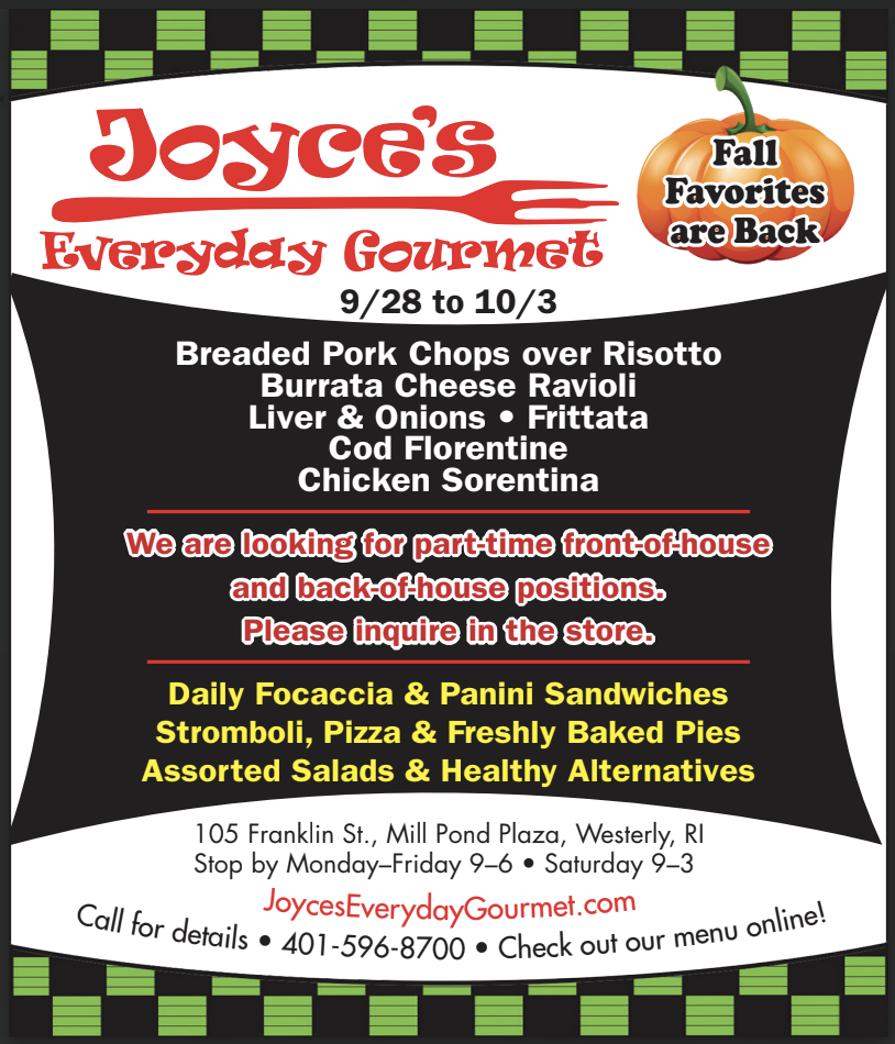 Joyces Everyday Gourmet Weekly Specials